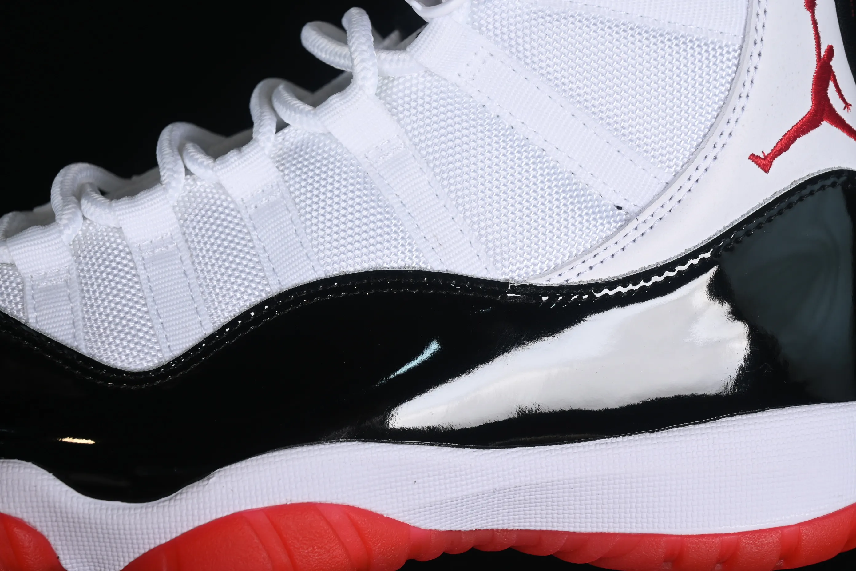 All categories Air Jordan Jordan series basketball shoes Air Jordan 11 Air Jordan 11 Retro AJ11 Joe 11 patent leather black and white red CT8012-106